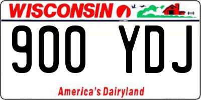 WI license plate 900YDJ