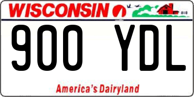 WI license plate 900YDL
