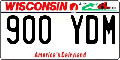 WI license plate 900YDM
