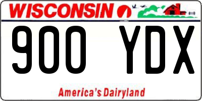WI license plate 900YDX