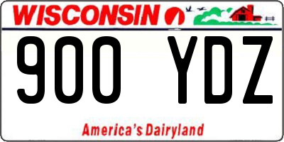 WI license plate 900YDZ