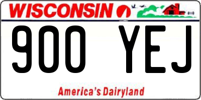 WI license plate 900YEJ