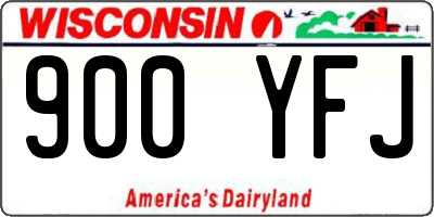 WI license plate 900YFJ