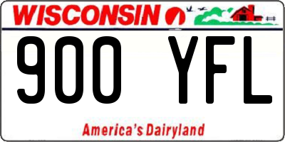 WI license plate 900YFL