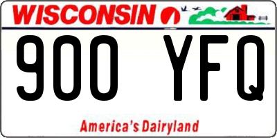 WI license plate 900YFQ