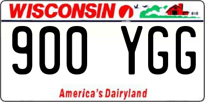 WI license plate 900YGG