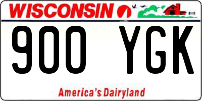 WI license plate 900YGK