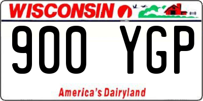 WI license plate 900YGP