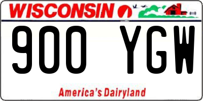 WI license plate 900YGW