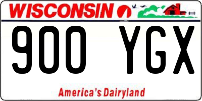 WI license plate 900YGX
