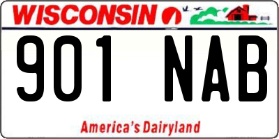 WI license plate 901NAB