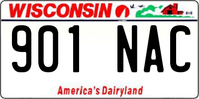 WI license plate 901NAC