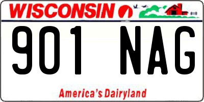 WI license plate 901NAG