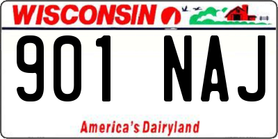 WI license plate 901NAJ