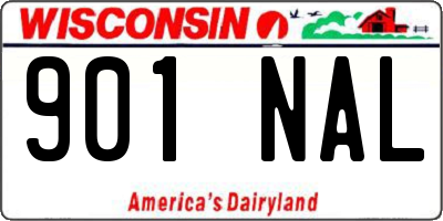 WI license plate 901NAL