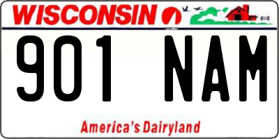 WI license plate 901NAM