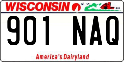 WI license plate 901NAQ