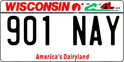 WI license plate 901NAY