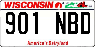 WI license plate 901NBD