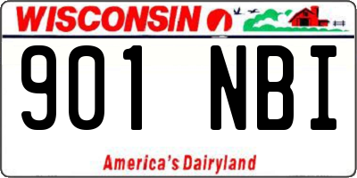 WI license plate 901NBI