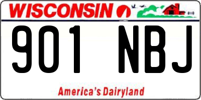 WI license plate 901NBJ