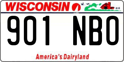WI license plate 901NBO