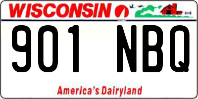 WI license plate 901NBQ