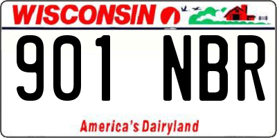 WI license plate 901NBR