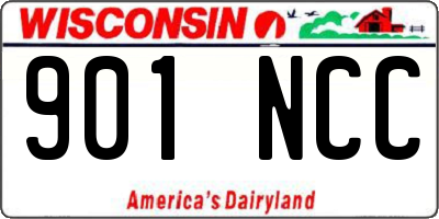 WI license plate 901NCC