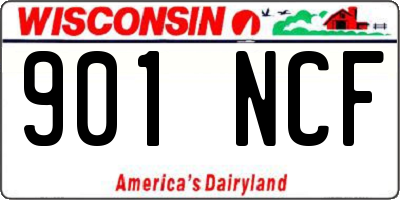 WI license plate 901NCF