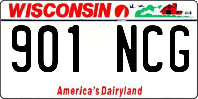 WI license plate 901NCG