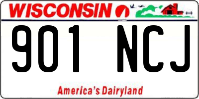 WI license plate 901NCJ