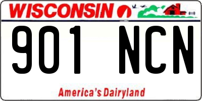 WI license plate 901NCN