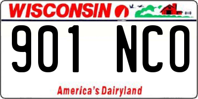 WI license plate 901NCO