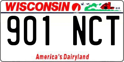 WI license plate 901NCT