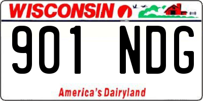WI license plate 901NDG