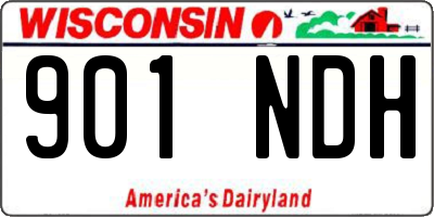 WI license plate 901NDH