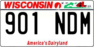 WI license plate 901NDM