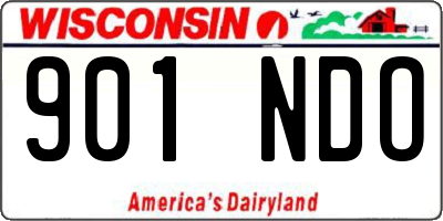 WI license plate 901NDO