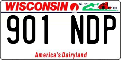 WI license plate 901NDP