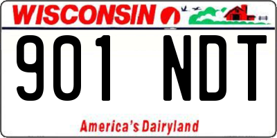 WI license plate 901NDT