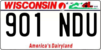 WI license plate 901NDU