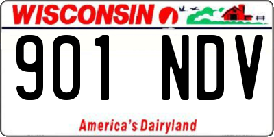 WI license plate 901NDV