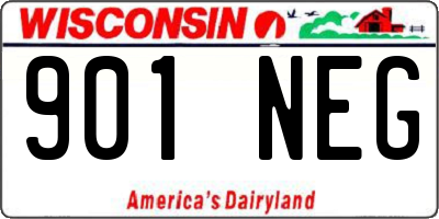 WI license plate 901NEG