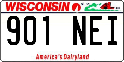 WI license plate 901NEI