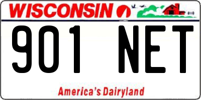 WI license plate 901NET