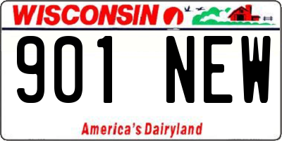 WI license plate 901NEW