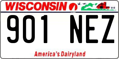 WI license plate 901NEZ
