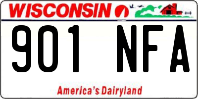 WI license plate 901NFA
