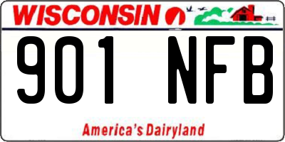 WI license plate 901NFB